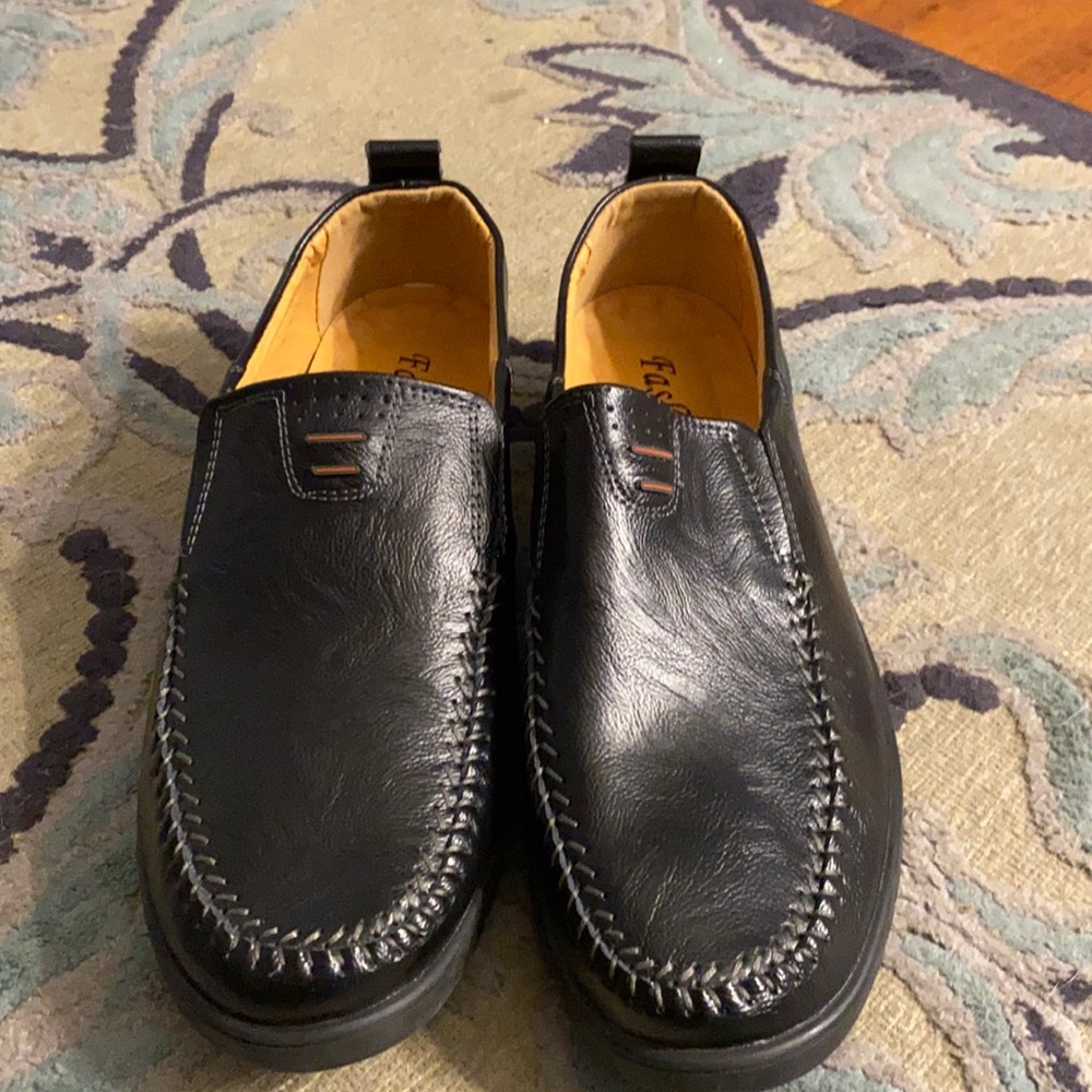 Black loafers